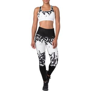 NWT Asics Highwaist Tight Brilliant White/Performance Black Sz L